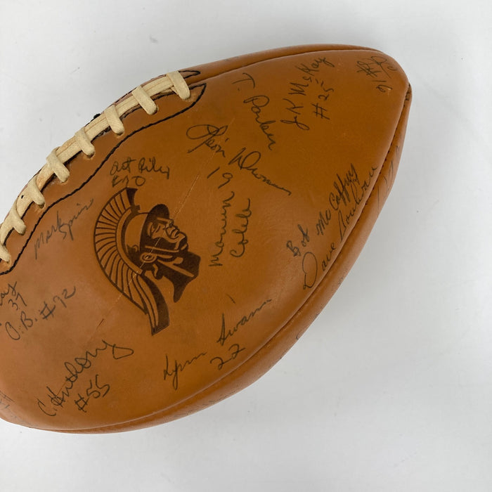 1973 USC Trojans Pac-8 champions Team Signed Football Lynn Swann JSA COA