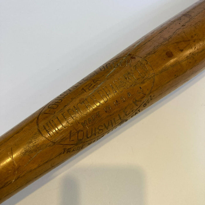 Edd Roush Signed 1928 Game Used Louisville Slugger Baseball Bat PSA DNA COA