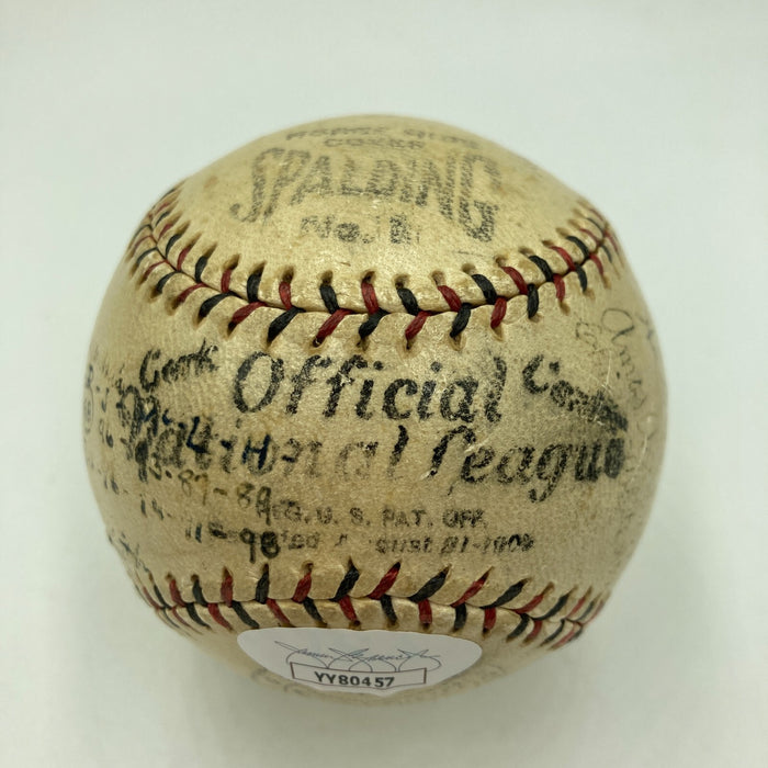Historic 1922 Hall Of Fame Multi Signed Baseball Herb Pennock JSA COA