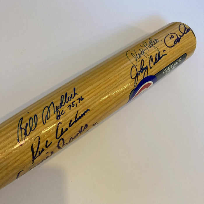 Beautiful Chicago Cubs HOF Legends Multi Signed Cooperstown Baseball Bat JSA COA