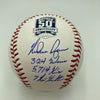 Nolan Ryan Signed Heavily Inscribed STAT Baseball PSA DNA Graded 10 GEM MINT