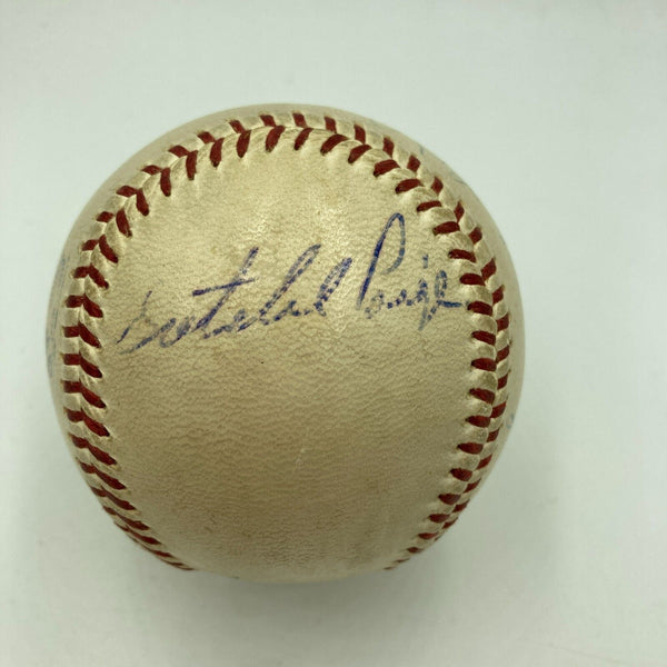 Satchel Paige Rocky Marciano Red Grange Sports Legends Signed Baseball Beckett
