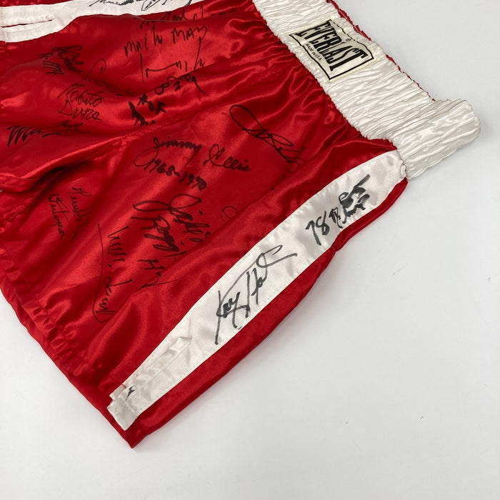 Muhammad Ali Boxing Legends Multi Signed  Everlast Trunks 26 Sigs Beckett COA