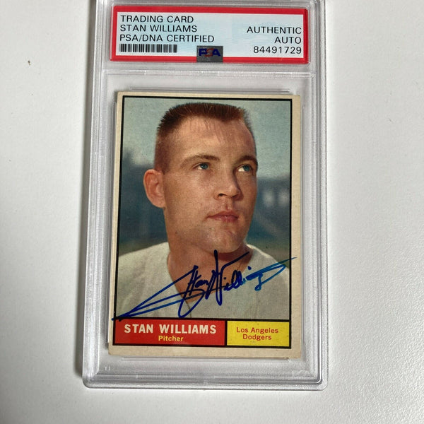 1961 Topps Stan Williams Signed Baseball Card Los Angeles Dodgers PSA DNA COA