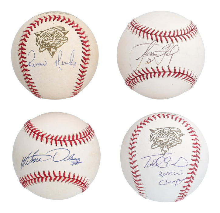 2000 New York Yankees WS Champs Team Signed Baseball Collection 60 Balls JSA COA