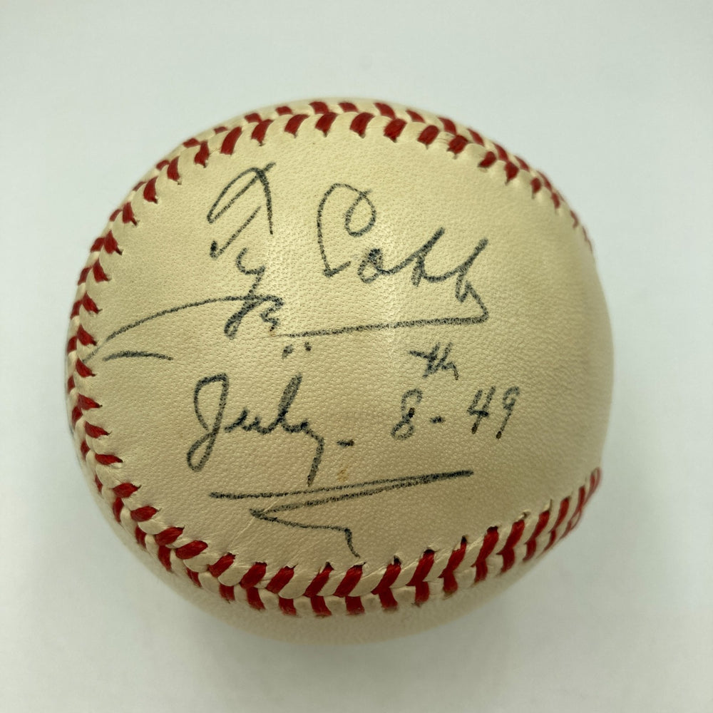 The Finest Ty Cobb Single Signed National League Baseball PSA DNA & JSA COA