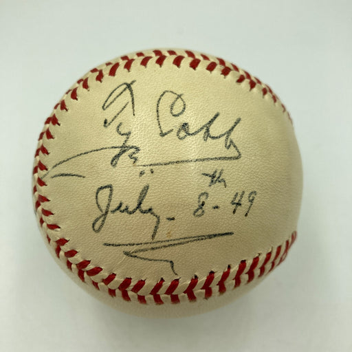 The Finest Ty Cobb Single Signed National League Baseball PSA DNA & JSA COA