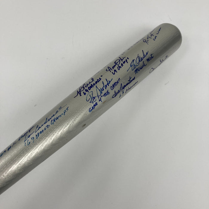 1969 New York Mets World Series Champs Team Signed Bat Nolan Ryan Tom Seaver JSA