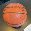 1996-97 Philadelphia 76ers Signed Game Used Basketball Allen Iverson Rookie JSA
