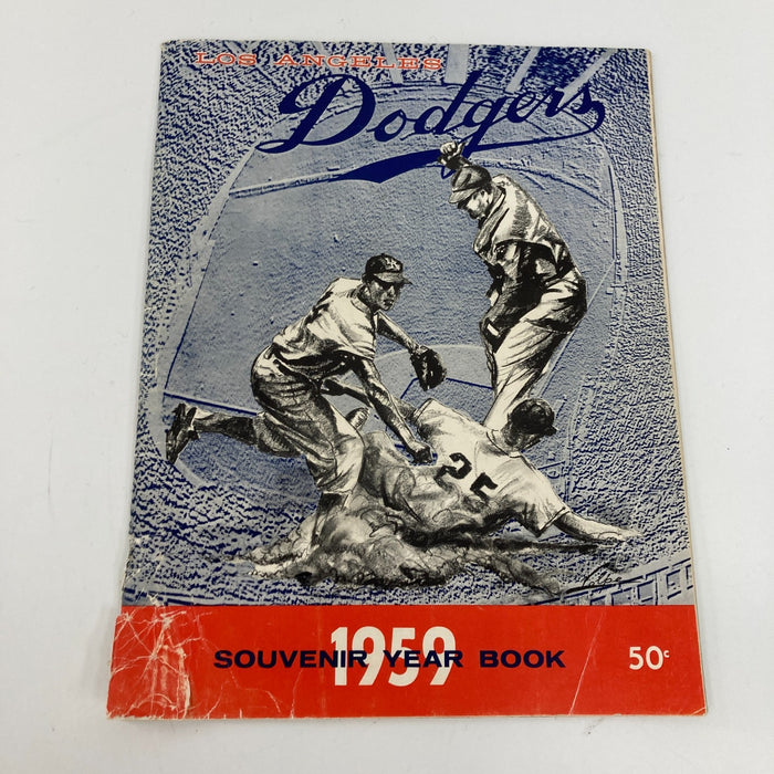 1959 Los Angeles Dodgers World Series Champs Team Signed Yearbook Koufax JSA