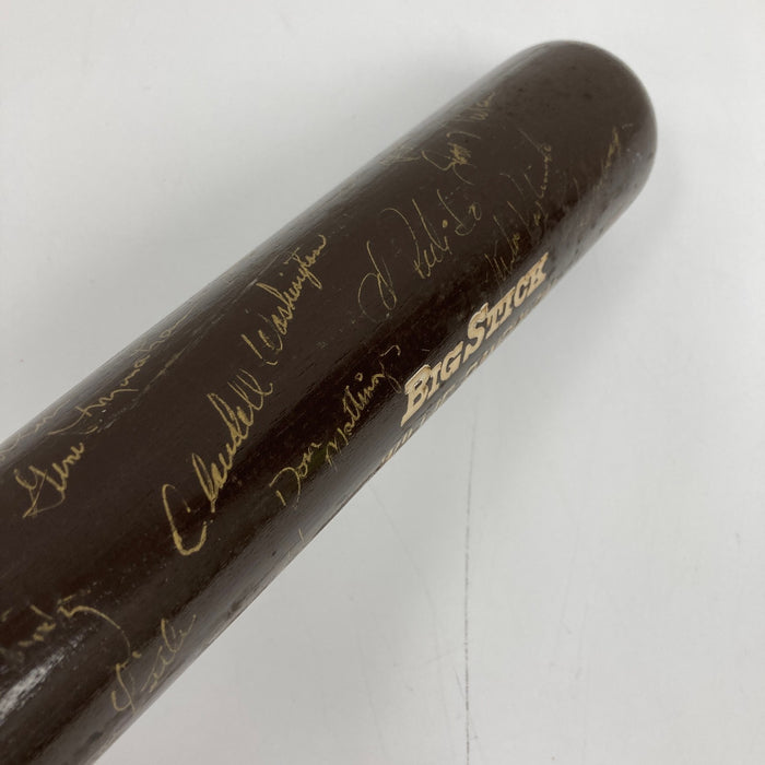 1986 New York Yankees Team Signed Game Used Bat Rickey Henderson Winfield JSA