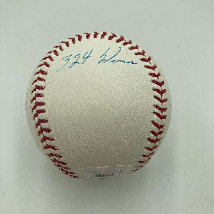 Beautiful Nolan Ryan Signed Heavily Inscribed Career STAT Baseball JSA COA