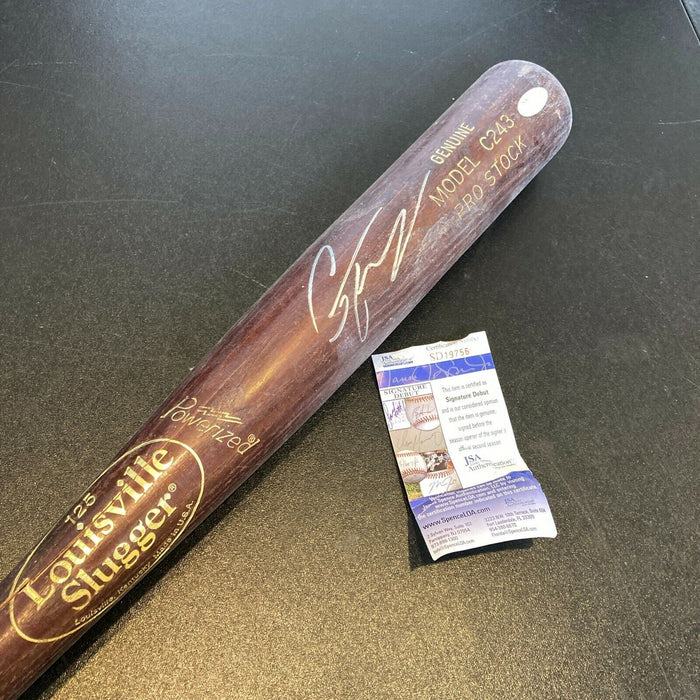 Gleyber Torres Rookie Signed Game Used Baseball Bat With JSA COA Yankees