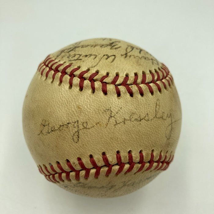 Nellie Fox Pre Rookie 1945 Lancaster Red Roses Minor League Signed Baseball JSA