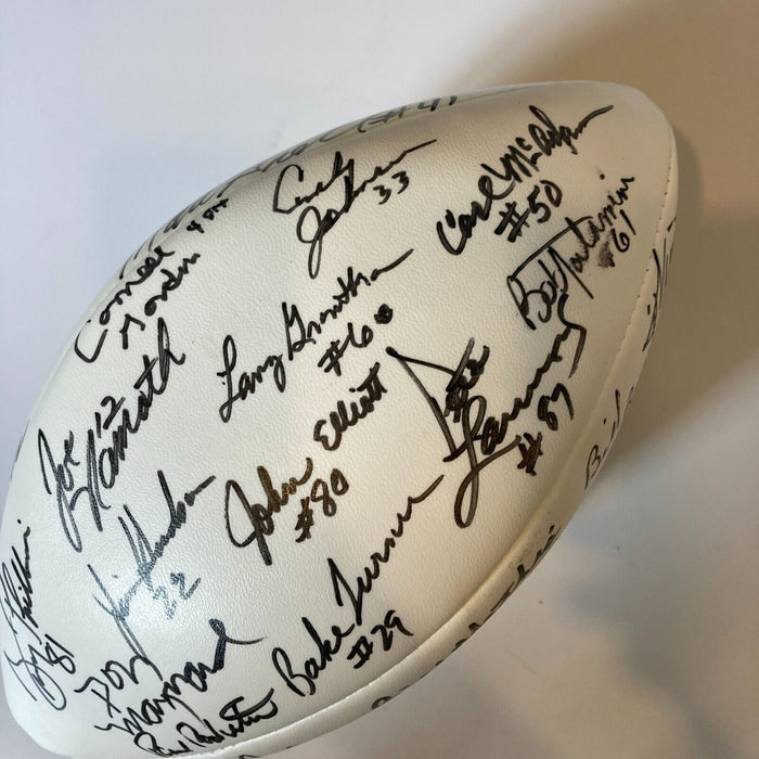 1968 New York Jets Super Bowl Champs Team Signed Wilson Football JSA COA