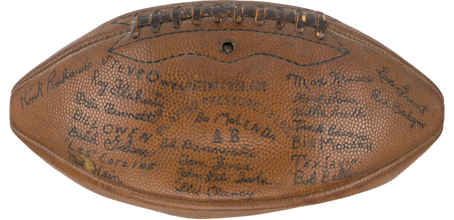 1934 New York Giants NFL Champs Team Signed Football PSA DNA COA