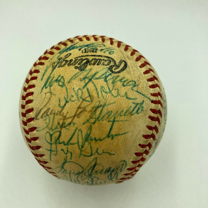 1980 Philadelphia Phillies World Series Champs Team Signed Game Baseball JSA