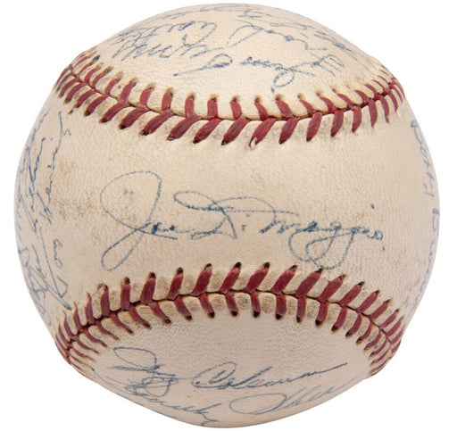 1951 Yankees World Series Champs Team Signed Baseball Mickey Mantle Rookie PSA