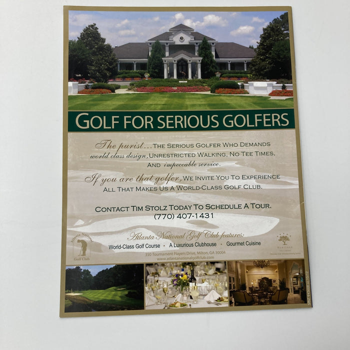 Chipper Jones Signed 2012 Celebrity Golf Program PSA DNA Certified