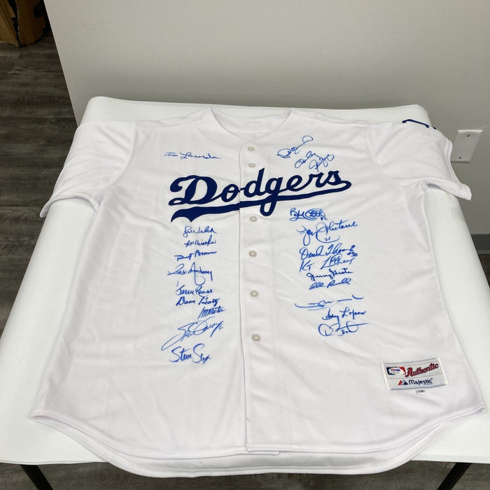 1981 Los Angeles Dodgers World Series Champs Team Signed Jersey PSA DNA COA