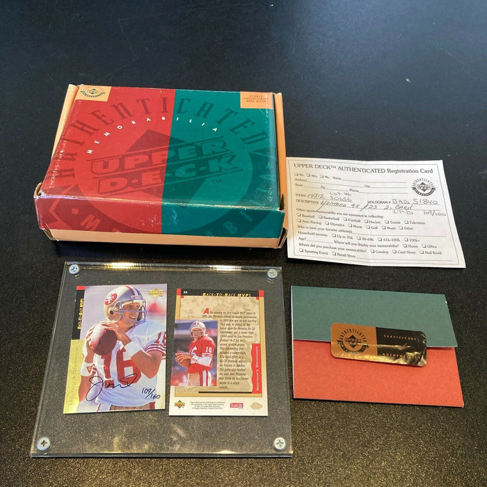 Joe Montana Signed 1995 Upper Deck Football Card UDA COA