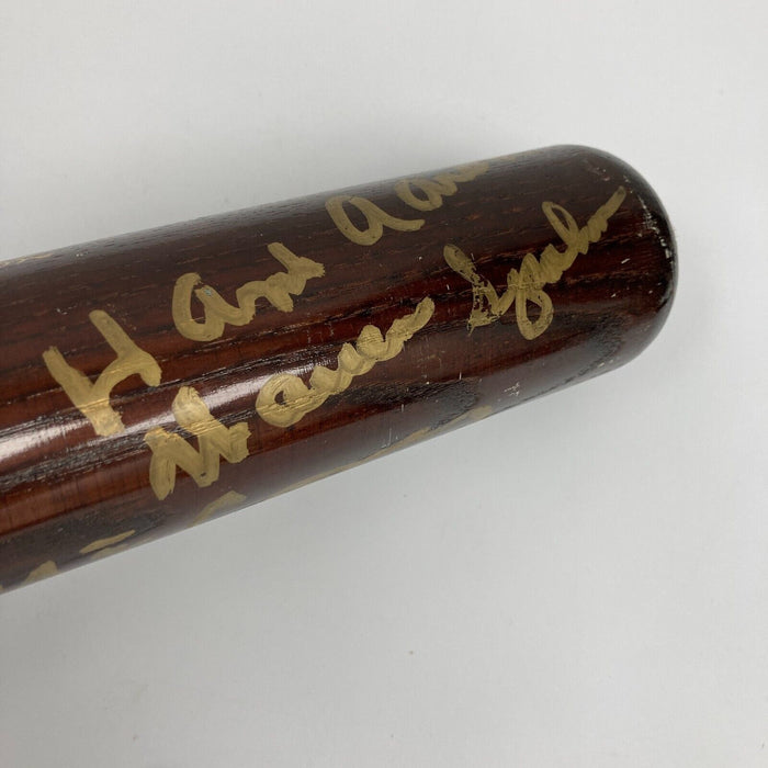 Hank Aaron Harmon Killebrew 1982 Hall Of Fame Induction Signed Baseball Bat JSA