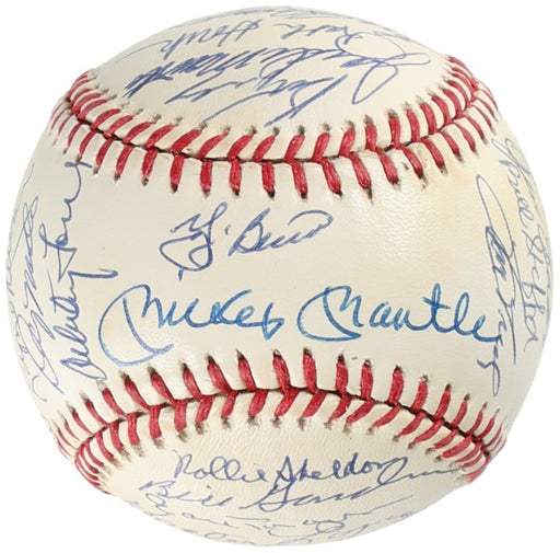 1961 New York Yankees World Series Champs Team Signed Baseball Mickey Mantle JSA