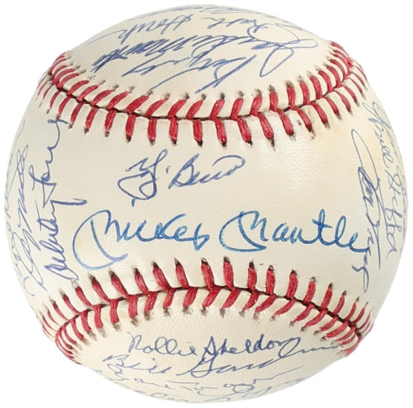 1961 New York Yankees World Series Champs Team Signed Baseball Mickey Mantle JSA