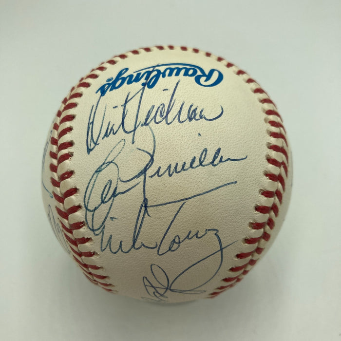 1977 Yankees World Series Champs Team Signed Baseball JSA COA