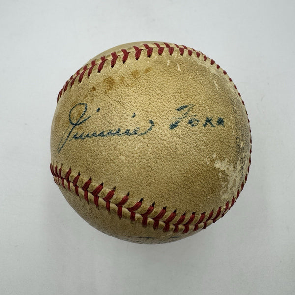 Jimmie Foxx Signed Baseball Displays As Single Signed PSA DNA COA