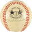Joe Dimaggio Hank Aaron Hall Of Fame Multi Signed Baseball JSA COA