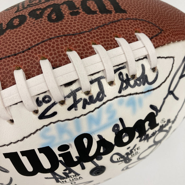 1991 Washington Redskins Super Bowl Champs Team Signed Football JSA COA