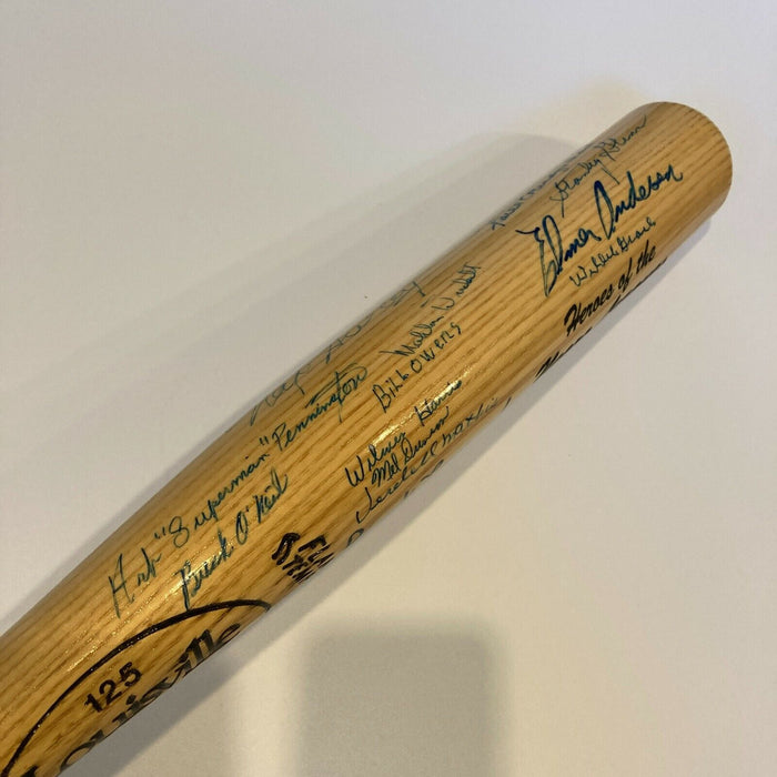 Beautiful Negro League Legends Multi Signed Baseball Bat JSA COA