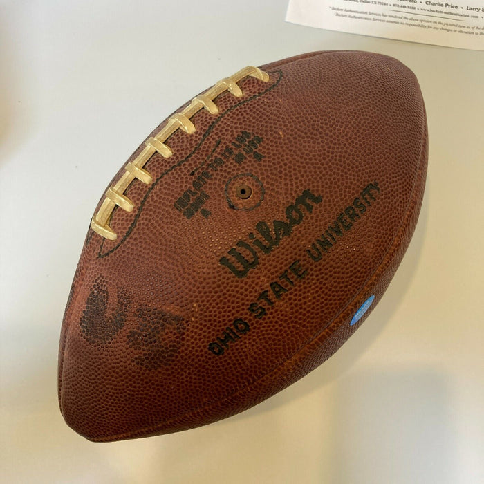 1968 Ohio State Buckeyes National Champions Game Used Football Mears COA