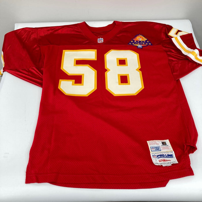 Derrick Thomas Signed Game Used 1998 Pro Bowl Battle Of Gridiron Jersey MEARS 10