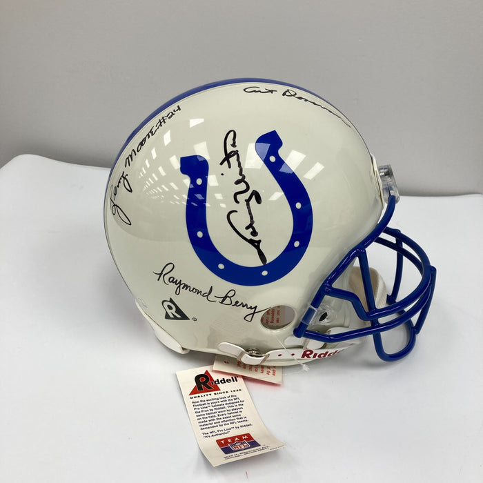 Johnny Unitas Colts Legends Signed Full Size Authentic Riddell Helmet Beckett
