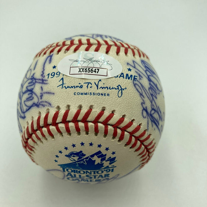 1991 All Star Game Team Signed Baseball Cal Ripken Jr. Kirby Puckett JSA COA