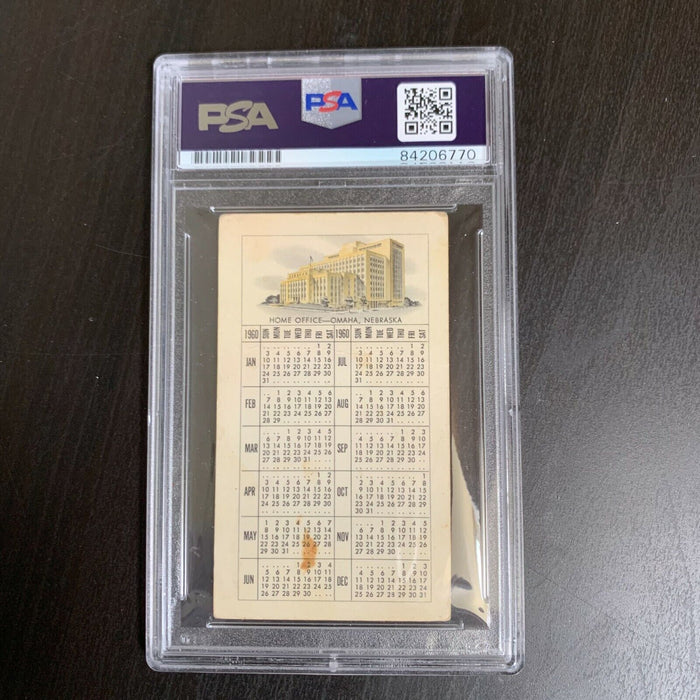 Steve Myhra Signed Original 1950's Personal Business Card PSA DNA NFL Colts