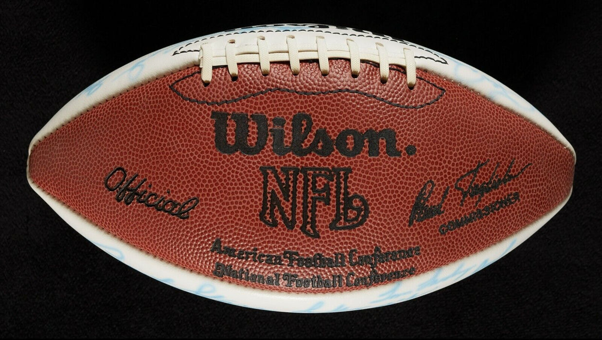 Johnny Unitas Walter Payton Bart Starr HOF Legends Signed Football Beckett COA