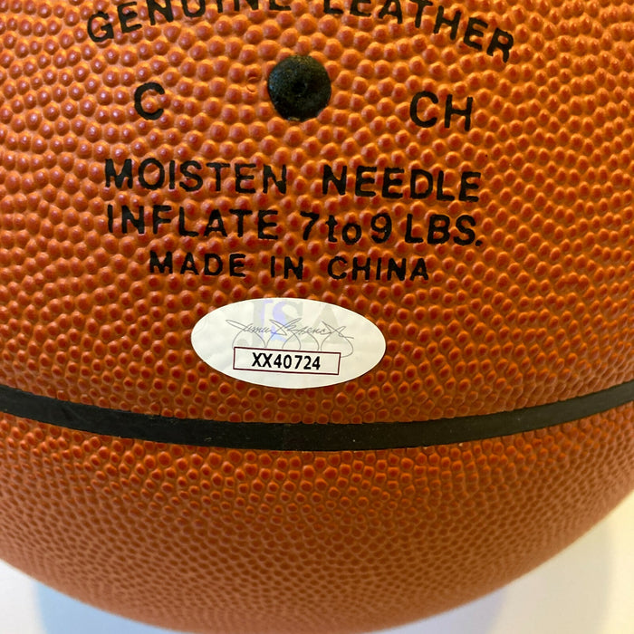 Yao Ming Signed Spalding Official NBA Game Basketball UDA Upper Deck & JSA