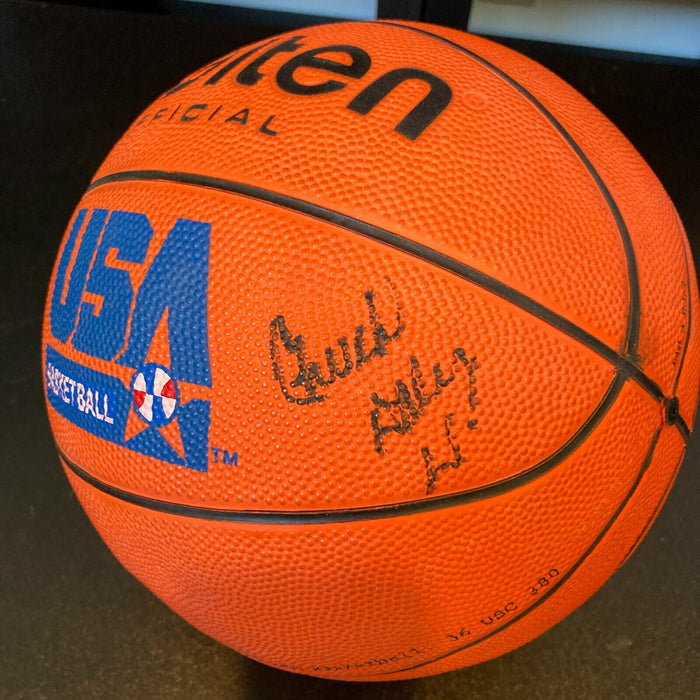 Isiah Thomas Chuck Daly Christian Laettner 1992 Dream Team Signed Basketball JSA