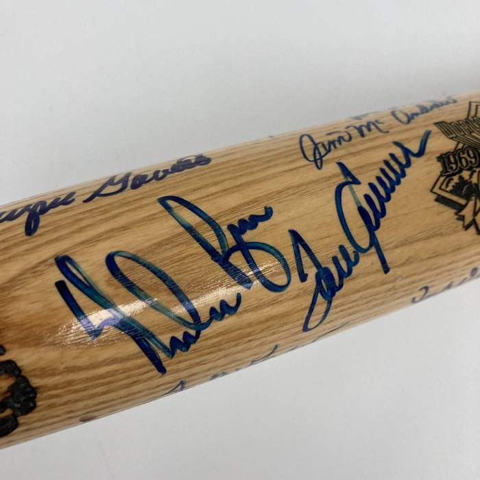 1969 New York Mets World Series Champs Team Signed Bat Nolan Ryan Tom Seaver JSA