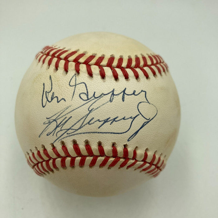 Ken Griffey Jr. & Ken Griffey Sr. Signed American League Baseball JSA COA