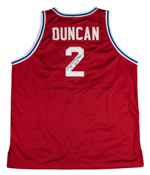 Tim Duncan Signed St. Dunstan's Demons High School Jersey Beckett COA