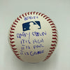 John Sterling Signed Heavily Inscribed STAT Baseball JSA COA RARE!