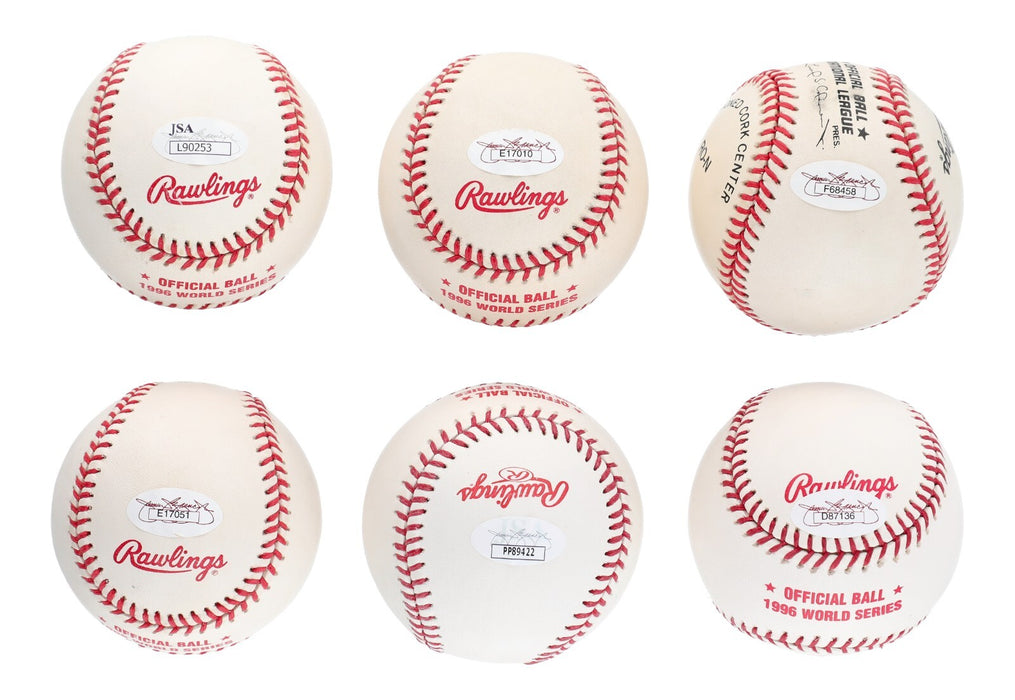 1996 New York Yankees WS Champs Team Signed Baseball Collection 54 Balls JSA COA