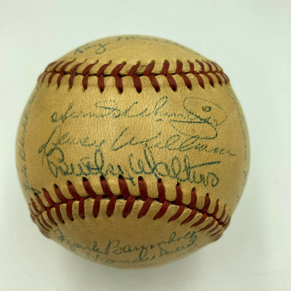 1945 Cincinnati Reds Team Signed Official National League Frick Baseball