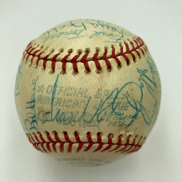 Nolan Ryan 1974 California Angels Team Signed American League Baseball Beckett