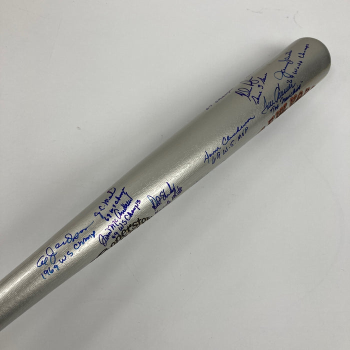 1969 New York Mets World Series Champs Team Signed Bat Nolan Ryan Tom Seaver JSA