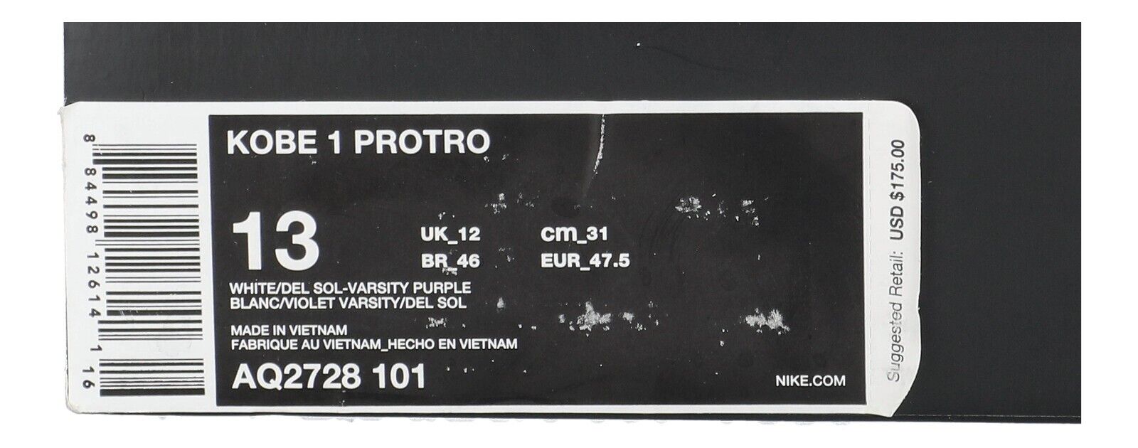 Kobe Bryant "Black Mamba" Signed Inscribed Nike Kobe 1 Protro Sneakers Panini